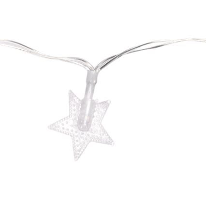 Aigostar - Guirlande LED d'extérieur 100 LED/8 fonctions 3xAA 10 m IP44 blanc froid