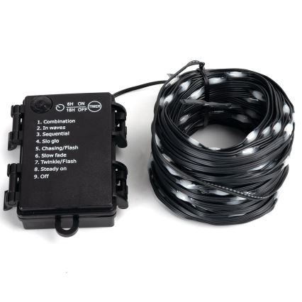 Aigostar - Guirlande LED d'extérieur 150 LED / 8 fonctions / 3xAA / 15,3 m / IP44 / multicolore