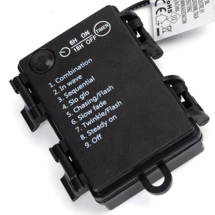 Aigostar - Guirlande LED d'extérieur 150 LED / 8 fonctions / 3xAA / 15,3 m / IP44 / multicolore