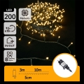 Aigostar - Guirlande LED d'extérieur 200 LED, 8 fonctions, 13 m, IP44, blanc chaud