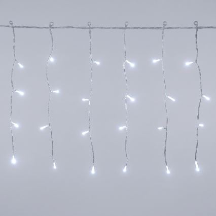 Aigostar - Guirlande lumineuse LED extérieure de Noël 300xLED/8 fonctions 3xAA 18x0,4m IP44 blanc froid
