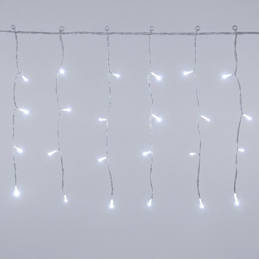 Aigostar - Guirlande lumineuse LED extérieure de Noël 300xLED/8 fonctions 3xAA 18x0,4m IP44 blanc froid