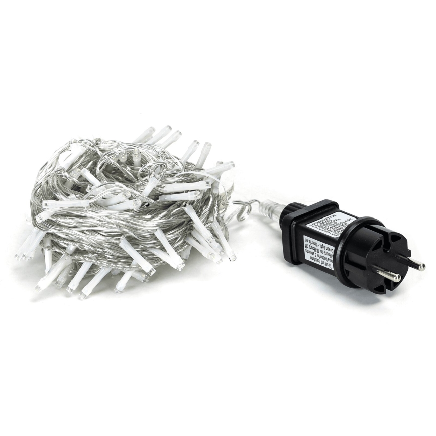 Aigostar - Guirlande LED d'extérieur 50 LED, 8 fonctions, 8 m, IP44, blanc froid