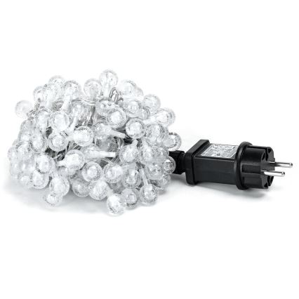 Aigostar - Guirlande LED d'extérieur 50 LED, 8 fonctions, 8 m, IP44, blanc froid
