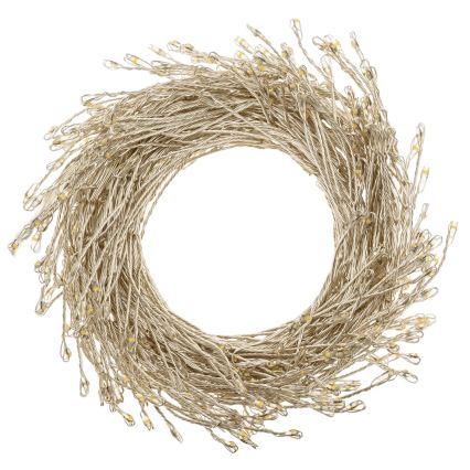 Aigostar - Guirlande LED d'extérieur de Noël 100xLED/8 fonctions 3xAA 3,3m IP44 blanc chaud
