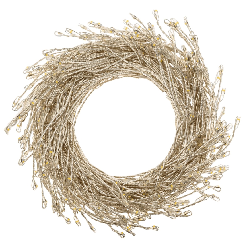 Aigostar - Guirlande LED d'extérieur de Noël 100xLED/8 fonctions 3xAA 3,3m IP44 blanc chaud