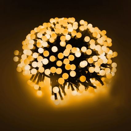 Aigostar - Guirlande LED d'extérieur pour Noël, 25 LED, 8 modes, 3 piles AA, 2,8 m, IP44, blanc chaud