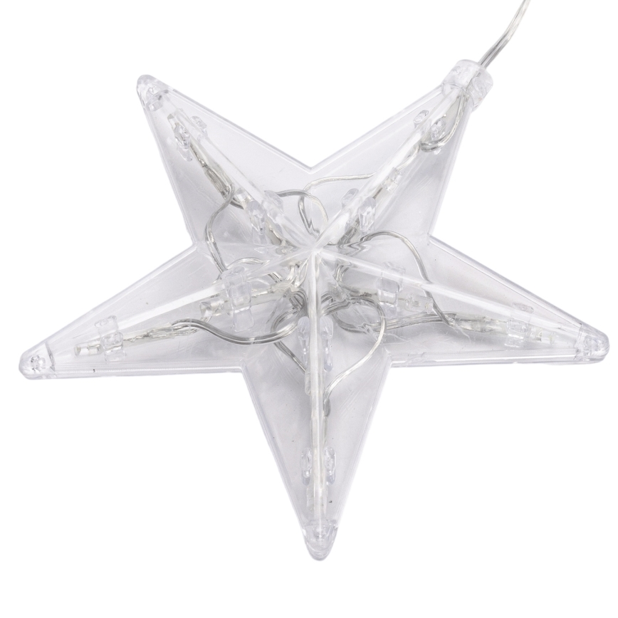 Aigostar - Guirlande de Noël LED extérieure 70 LED 1,2 x 1 m IP44, blanc chaud, motif étoiles