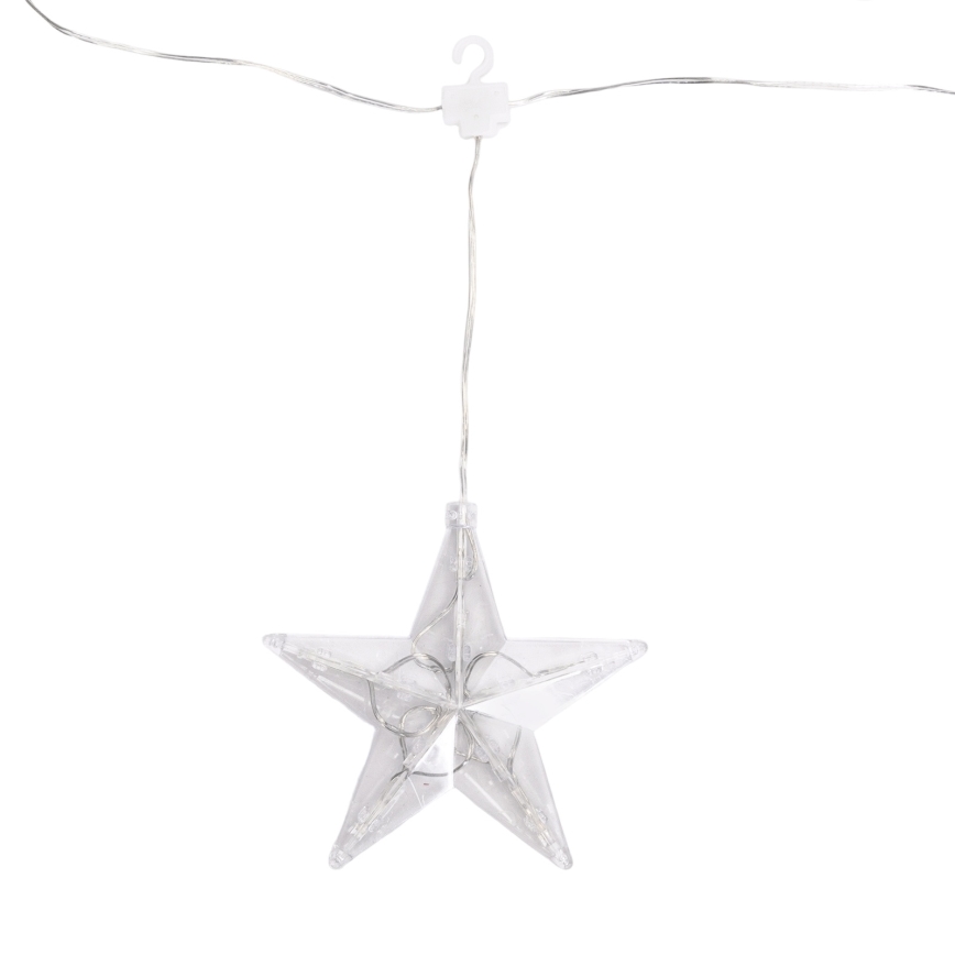 Aigostar - Guirlande de Noël LED extérieure 70 LED 1,2 x 1 m IP44, blanc chaud, motif étoiles