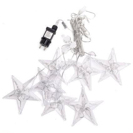 Aigostar - Guirlande de Noël LED extérieure 70 LED 1,2 x 1 m IP44, blanc chaud, motif étoiles