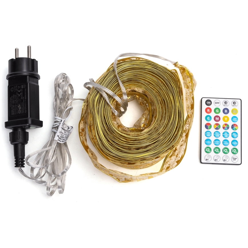 Aigostar - Guirlande d'extérieur intelligente LED RGBICW MESH 100 LED 10 m IP44 + télécommande