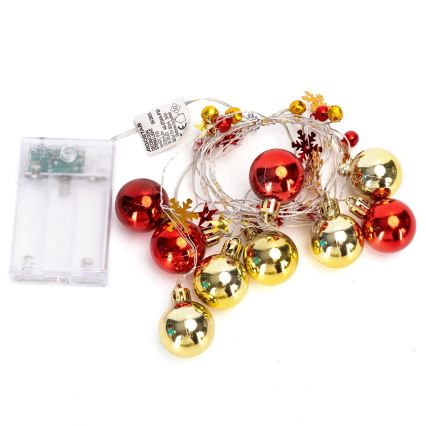 Aigostar - Guirlande lumineuse 20 LED, 2 m, alimentée par 3xAA, blanc chaud