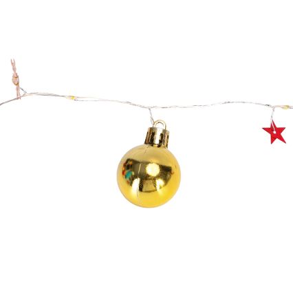 Aigostar - Guirlande lumineuse 20 LED, 2 m, alimentée par 3xAA, blanc chaud