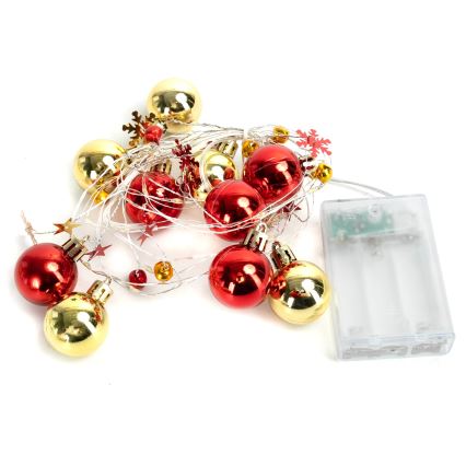 Aigostar - Guirlande lumineuse 20 LED, 2 m, alimentée par 3xAA, blanc chaud