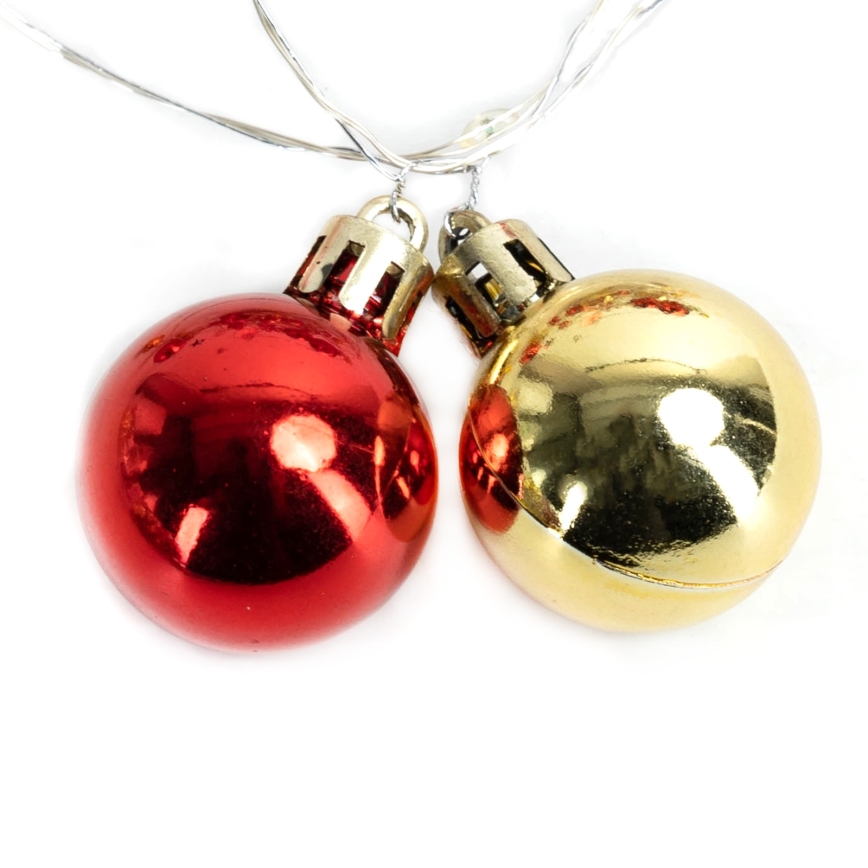 Aigostar - Guirlande lumineuse 20 LED, 2 m, alimentée par 3xAA, blanc chaud