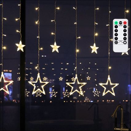 Aigostar - Guirlande lumineuse LED d'extérieur pour Noël 120xLED/8 fonctions 3x0,6 m IP44 blanc chaud + télécommande
