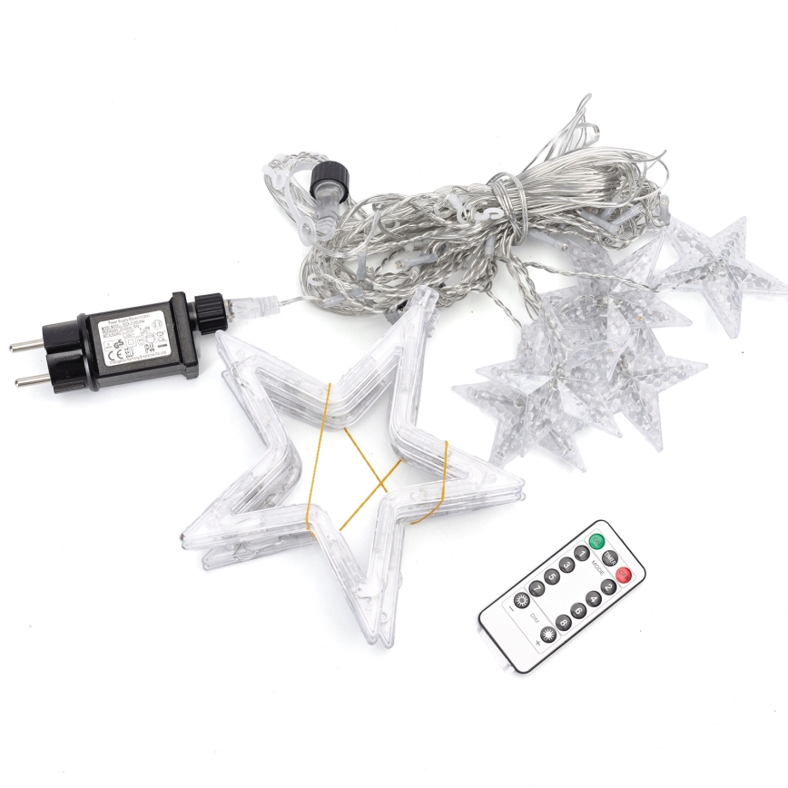 Aigostar - Guirlande lumineuse LED d'extérieur pour Noël 120xLED/8 fonctions 3x0,6 m IP44 blanc chaud + télécommande