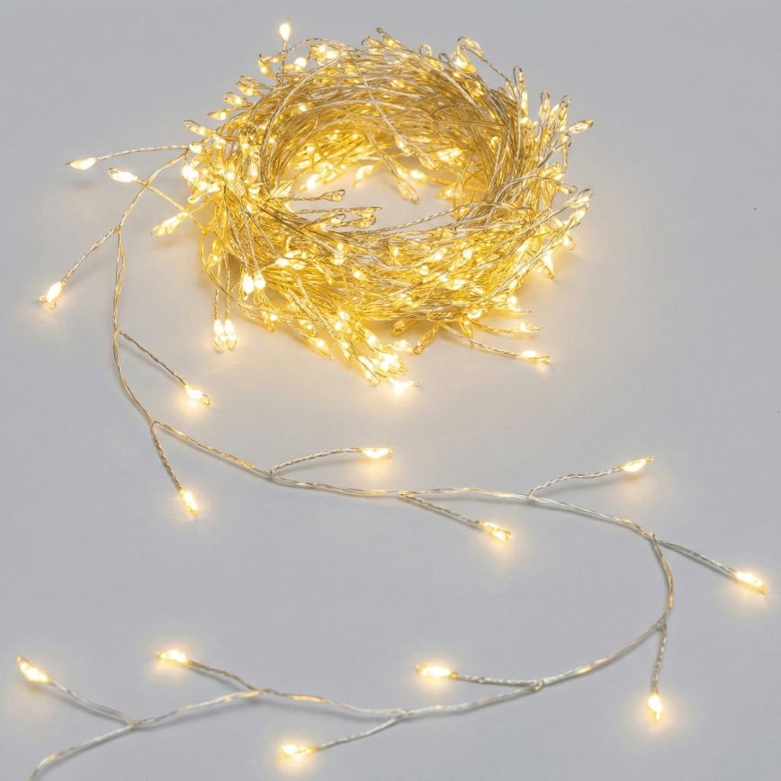 Aigostar - Guirlande lumineuse de Noël extérieure à LED 50xLED/8 modes 3xAA 1,8m IP44 blanc chaud