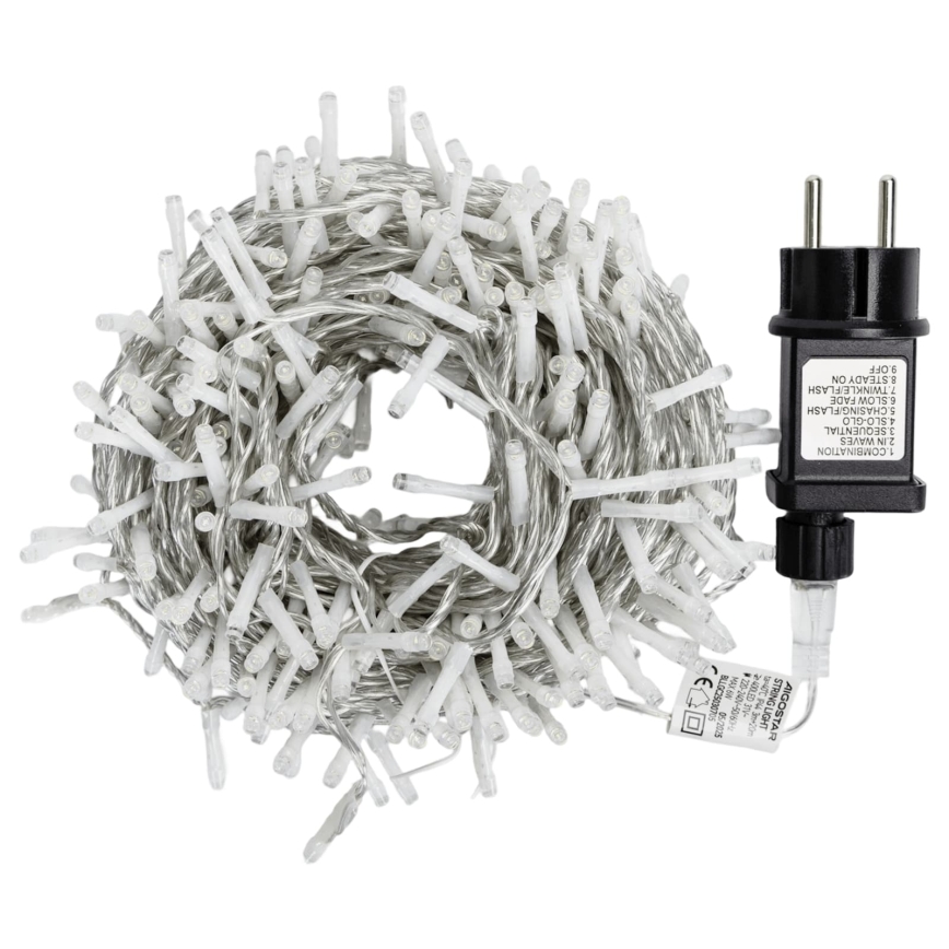 Aigostar - Guirlande lumineuse de Noël extérieure LED 400xLED/8 fonctions 23m IP44 blanc froid