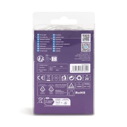Aigostar - Guirlande lumineuse de Noël LED 100xLED/3xAA 10,3m blanc chaud