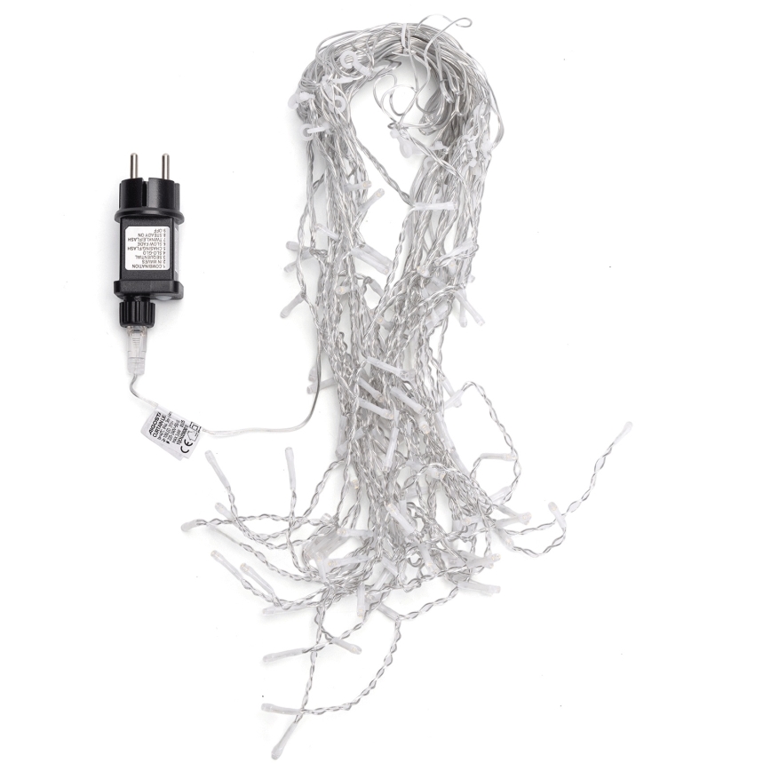 Aigostar - Guirlande lumineuse de Noël LED d'extérieur 100xLED/8 fonctions 5x0,4m IP44 blanc chaud