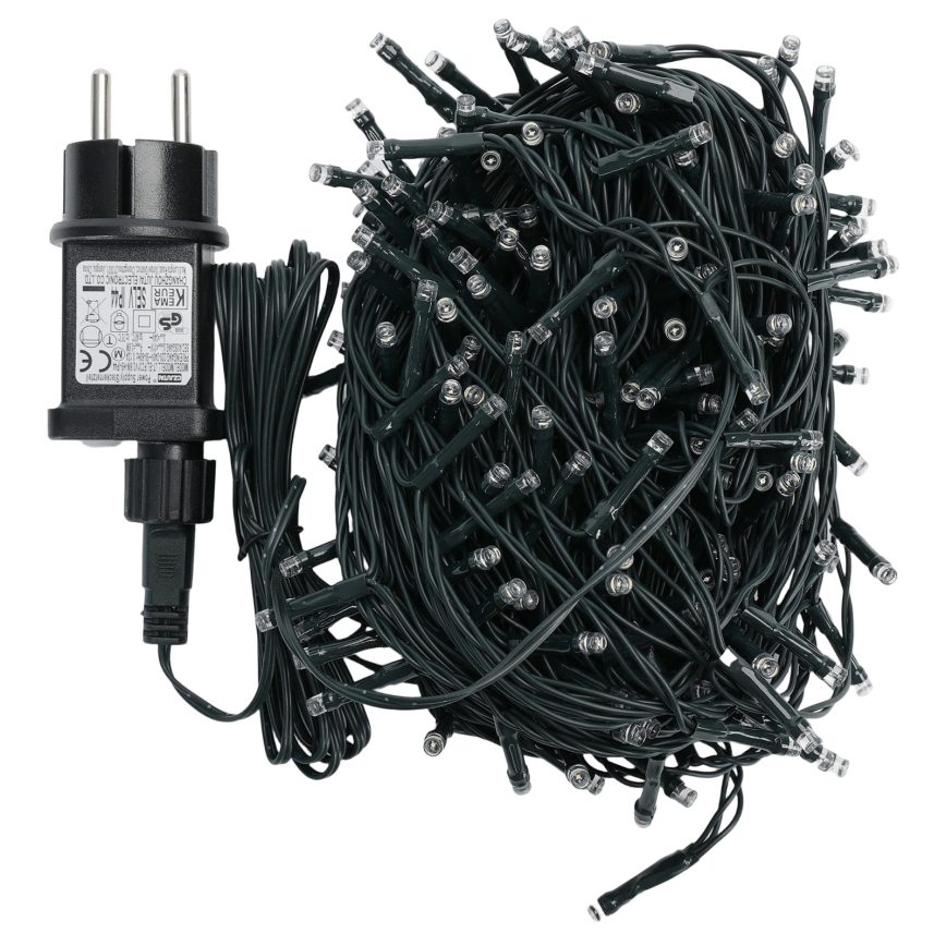Aigostar - Guirlande lumineuse de Noël extérieure 200 LED, 8 fonctions, 20 m, IP44, blanc froid