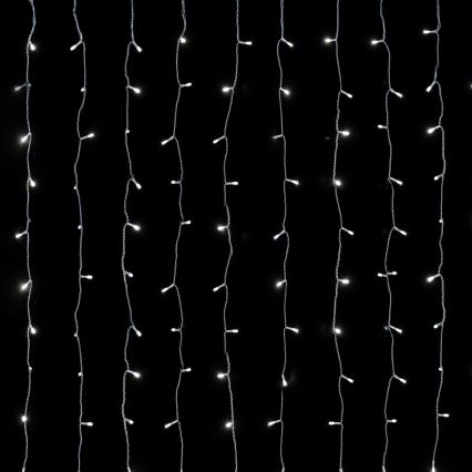 Aigostar - Guirlande de Noël LED d'extérieur 288 LED/8 fonctions 1,5 x 1,8 m IP44 blanc froid
