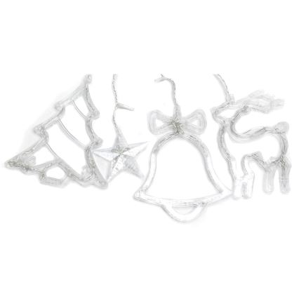 Aigostar - Guirlande LED de Noël d'extérieur 120xLED/8 fonctions 3x0,6m IP44 blanc froid + télécommande