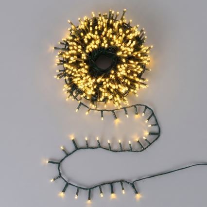 Aigostar - Guirlande lumineuse de Noël LED extérieure 2 500 LED / 8 fonctions, 53 m, IP44, blanc chaud