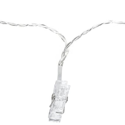 Aigostar - Guirlande lumineuse décorative LED 10xLED/5W/USB, 5 m, blanc chaud