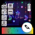 Aigostar - Guirlande lumineuse d'extérieur LED RGBY, 120 LED, 8 modes, 3×0,6 m, IP44, multicolore + télécommande