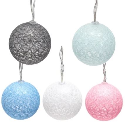 Aigostar - Guirlande lumineuse LED 10 LED/3xAA 2 m blanc chaud