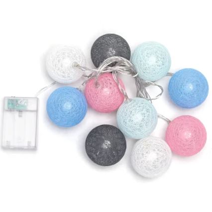 Aigostar - Guirlande lumineuse LED 10 LED/3xAA 2 m blanc chaud