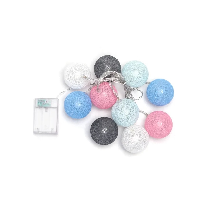 Aigostar - Guirlande lumineuse LED 10 LED/3xAA 2 m blanc chaud