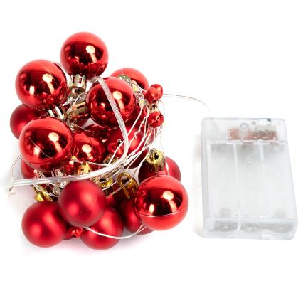 Aigostar - Guirlande lumineuse LED 2 m, 20 LED, 3xAA, blanc chaud