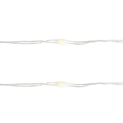 Aigostar - Guirlande lumineuse LED 50 LED, 3x AA, 5,3 m, blanc froid