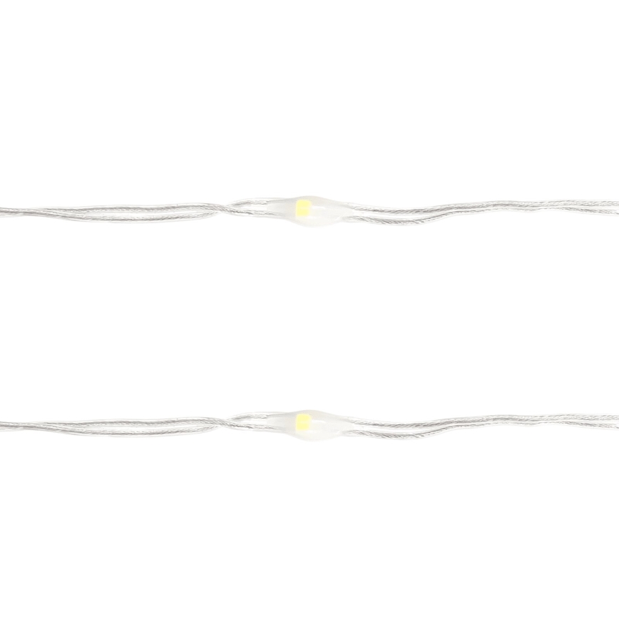Aigostar - Guirlande lumineuse LED 50 LED, 3x AA, 5,3 m, blanc froid