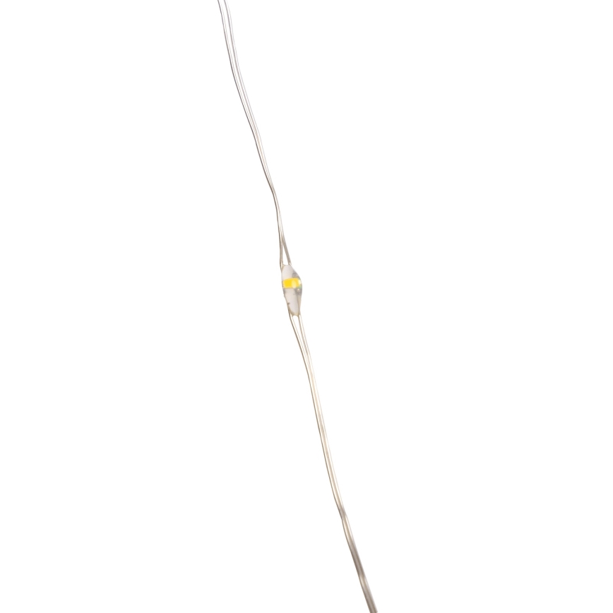 Aigostar - Guirlande lumineuse LED d'extérieur 50xLED/8 modes 3xAA 5,3 m blanc chaud