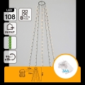 Aigostar - Guirlande lumineuse LED de Noël d'extérieur 108 LED / 8 fonctions, fonctionne avec 3 piles AA, 1,8 m, IP44, blanc chaud