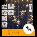 Aigostar - Guirlande lumineuse LED de Noël extérieure 120xLED/6W/230V/8 fonctions 3x0,6m IP44 blanc chaud + télécommande