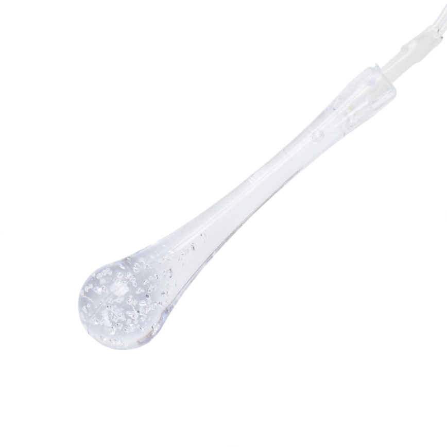 Aigostar - Guirlande lumineuse de Noël extérieure LED 100 LED / 8 fonctions, 3x AA, 10 m, IP44, blanc chaud, ampoules en forme de goutte