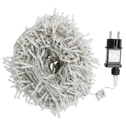 Aigostar - Guirlande LED de Noël extérieure 1000 LED/8 fonctions 50 m IP44 blanc chaud
