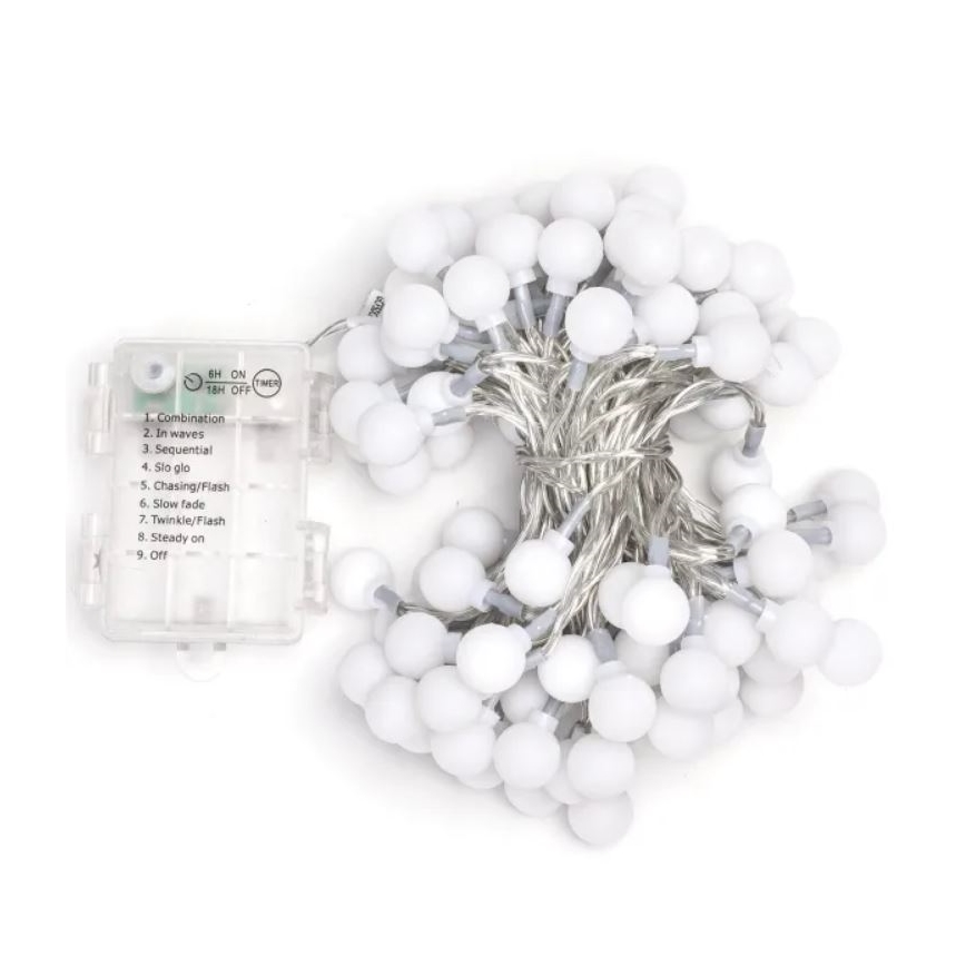 Aigostar - Guirlande LED d'extérieur 100 LED/3xAA/8 fonctions 10,3 m IP44 multicolore