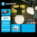Aigostar - Guirlande lumineuse LED d'extérieur 20xLED/3m IP44 blanc froid