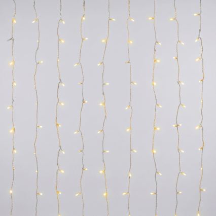 Aigostar - LED guirlande de Noël d'extérieur 372xLED/8 fonctions 3xAA 6x1,2m IP44 blanc chaud