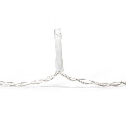 Aigostar - Guirlande lumineuse LED d'extérieur pour Noël, 100 LED / 8 fonctions, 5 x 0,4 m, IP44, blanc froid