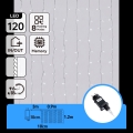 Aigostar - Guirlande lumineuse LED d'extérieur pour Noël, 120 LED / 8 fonctions, 3,9 x 1,2 m, IP44, blanc froid