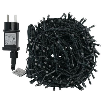 Aigostar - Guirlande lumineuse LED extérieure de Noël, 300 LED, 8 fonctions, 30 m, IP44, blanc froid