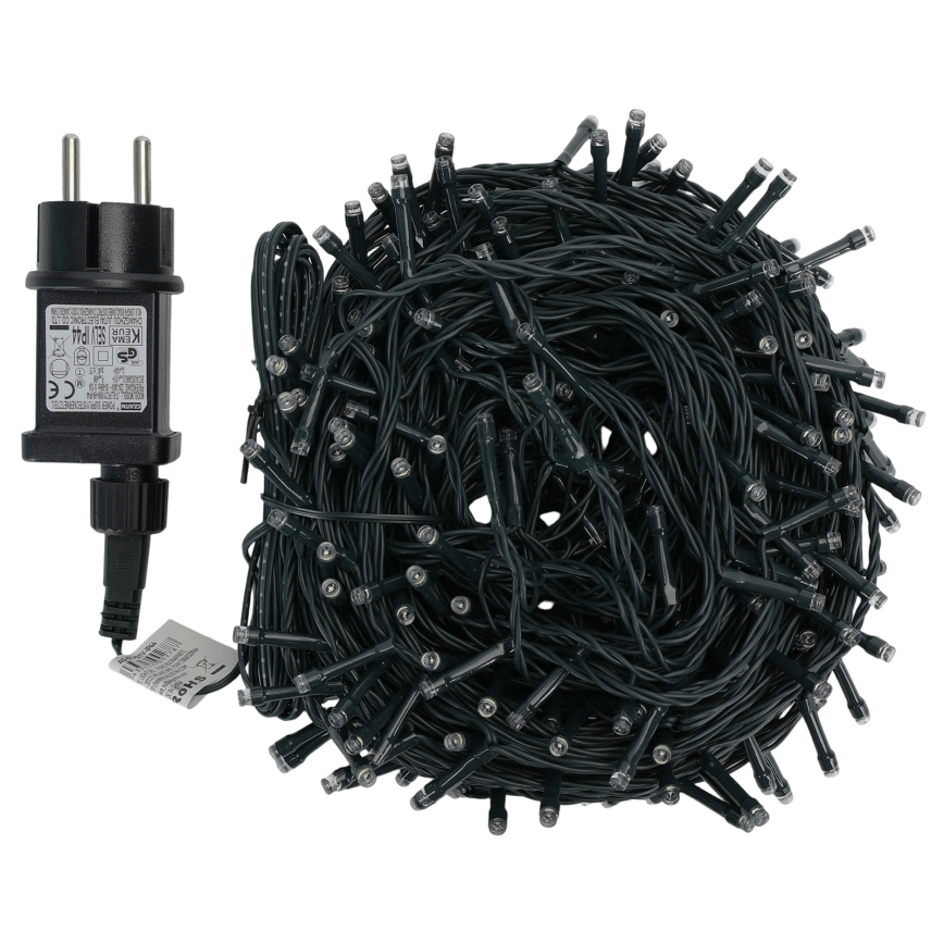 Aigostar - Guirlande lumineuse LED extérieure de Noël, 300 LED, 8 fonctions, 30 m, IP44, blanc froid