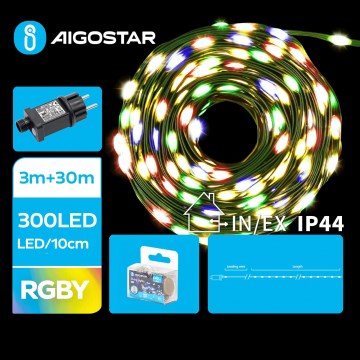 Aigostar - Guirlande lumineuse LED d'extérieur pour Noël 300 LED/8 fonctions 33 m IP44 multicolore